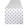 Design Imports 72 in. Reversible Polka Dot Table Runner - White & Black Z02043